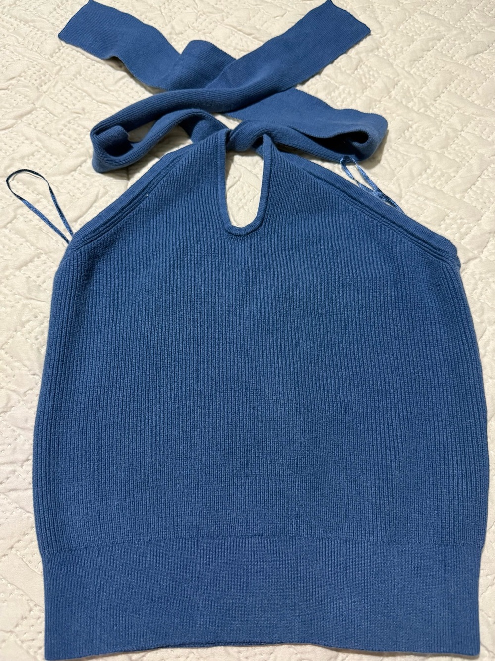 Banana Republic Blue Knit Halter Tank